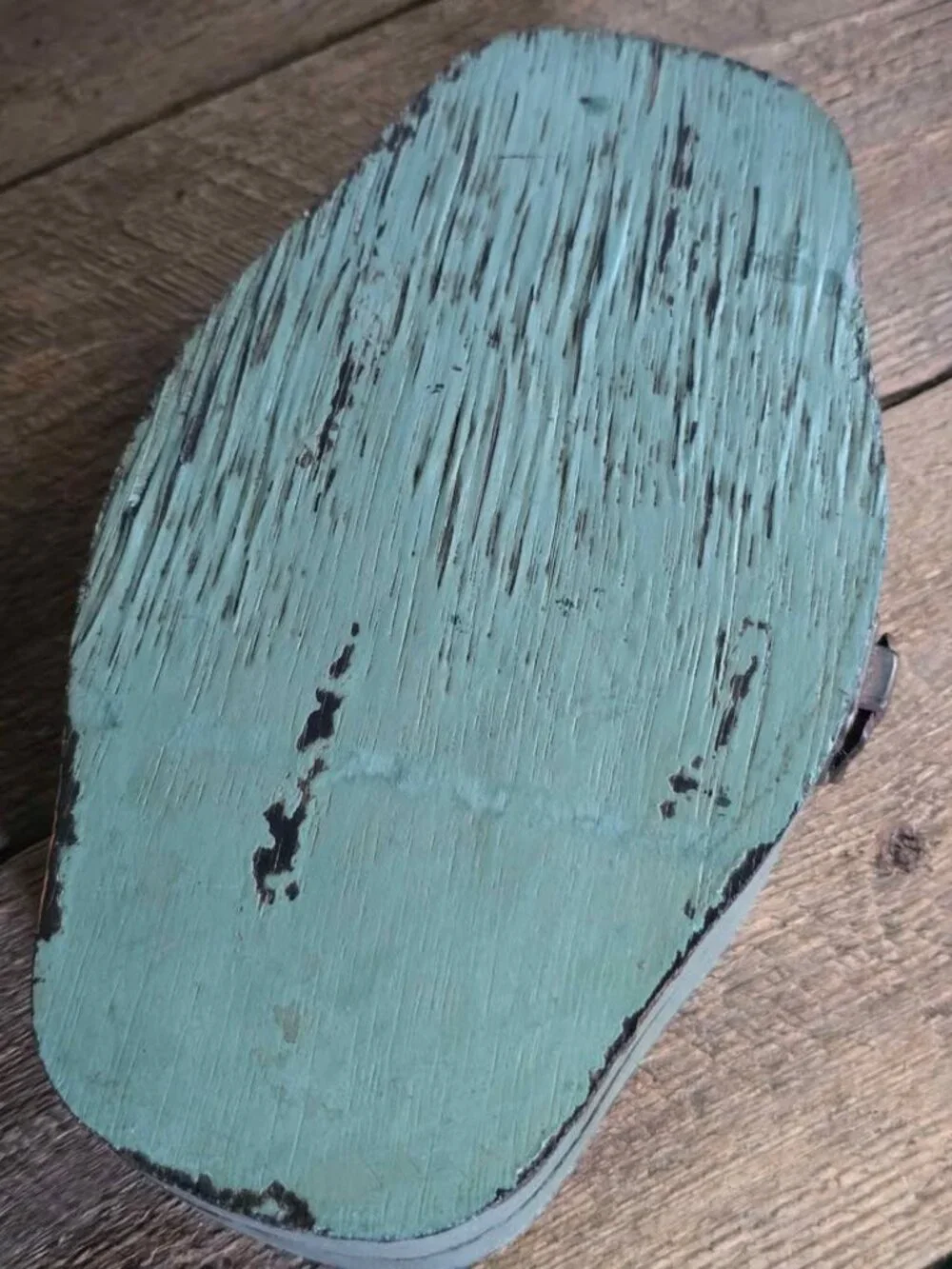 Distressed Green & Black Trinket Jewelry Storage Box Primitive Farmhouse Decor